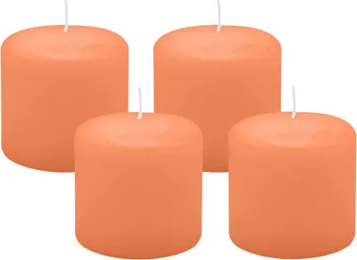 Produktbild von 4er Set Adventskranzkerzen Lachs Ø 60 x 60 mm