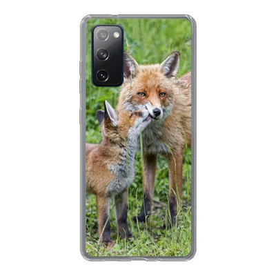 Produktbild von MuchoWow® Handyhülle Schutzhülle Hülle für Samsung Galaxy S20 FE Füchse - Kind - Gras Silikon Softcase Handy Hülle - Abdeckung