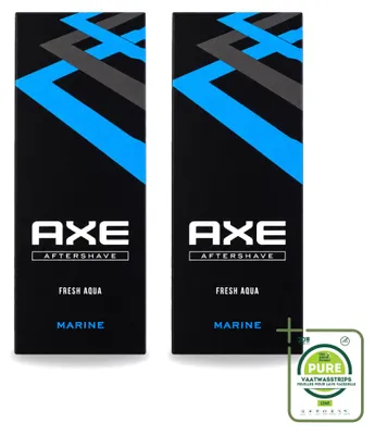 Immagine prodotto di 2 flaconi di dopobarba Axe Marine - 100 ml ciascuno - confezione grande - 2 pezzi