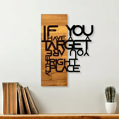 Immagine prodotto di Wallity, Se- SKL2209, Nero, Altre decorazioni per la casa, 35 x 3 x 50 cm, 50% legno (spessore: 3 cm) / 50% metallo (spessore: 1