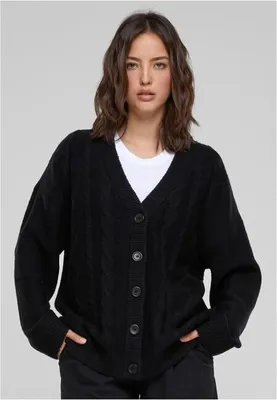 Immagine prodotto di Urban Classics - Cardigan da donna in maglia Cabel nero - 5XL