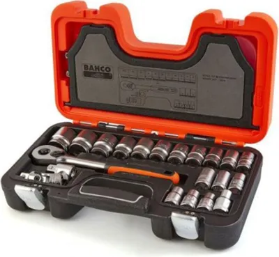 Productafbeelding van Bahco set sleutels, chroom-vanadium staal, 24-delig, 1/2 inch met Dynamik-Drive - S240