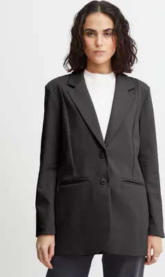 Produktbild von ICHI IHKATE SUS OVERSIZE BL Damen Blazer Longblazer Jacke Long-Blazer mit Knöpfen Stretch und Reverskragen