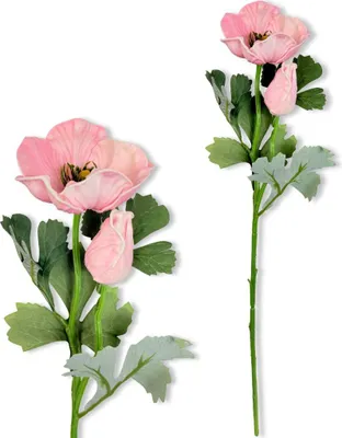 Produktbild von Künstliche Mohnblume hellrosa 44 cm - Schaummaterial