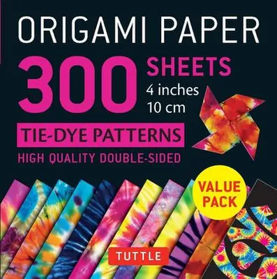 Obrázok produktu pre Origami Paper 300 sheets Tie-Dye Patterns 4" (10 cm)