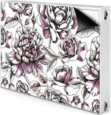 Produktbild von Magnet Verkleidung Abdeckung Heizkörperabdeckung Heizkörperabdeckung 100x60 cm  - Rosen
