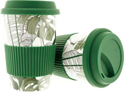 Zdjęcie produktu dla 1x kubek do kawy na wynos, porcelanowy kubek do kawy na wynos z pokrywką 200ml ZH3 zielony
