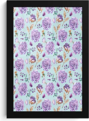 Produktbild von MuchoWow® MuchoWow® Gerahmtes Poster Blumen - Rosen - Lila 20x30 cm - Poster mit zchwarzem Bilderrahmen - Drucken - Bilder Poster im Rahmen