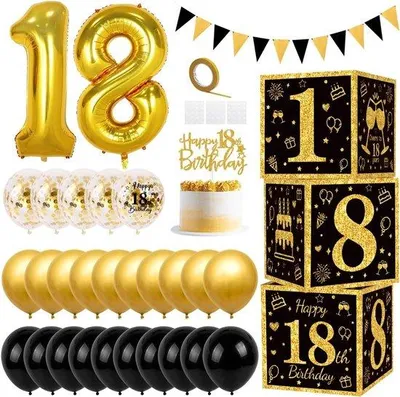 Productafbeelding van Feestdecoratieset 18e verjaardag, partydecoratie