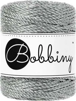 Obrázok produktu pre Bobbiny 3PLY Macramé Rope 3 mm 50 m Metallic Silver Špagát