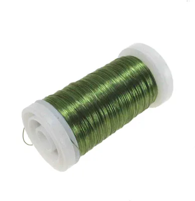 Produktbild von 100g Myrtendraht Dekodraht Ø0,3mm ca.160m Basteldraht Dekolackdraht Lackdraht, Farbe:olivgrün