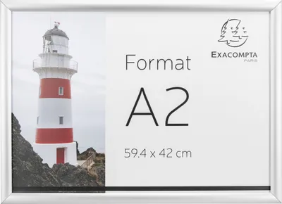 Produktbild von Exacompta Wandplakatrahmen mit Rahmen Aluminium A2, Exacryl, Kristall, 8294358D