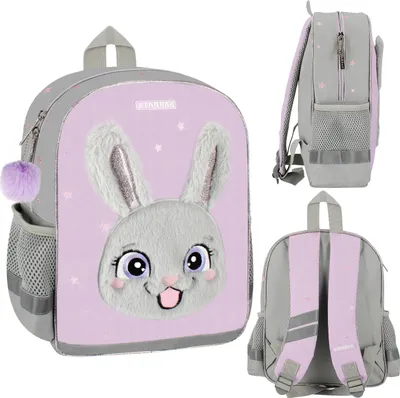 Produktbild von Kaninchen lila Mädchen Vorchulrucksack 31x25x10cm STARPAK