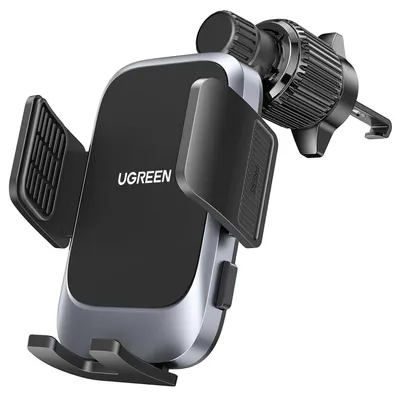 Obrázek produktu pro Držák do auta na mobilní telefon, montáž do ventilace, otočný o 360°, kovový hák, vhodný pro telefony o velikosti 4,7–7,2 palců