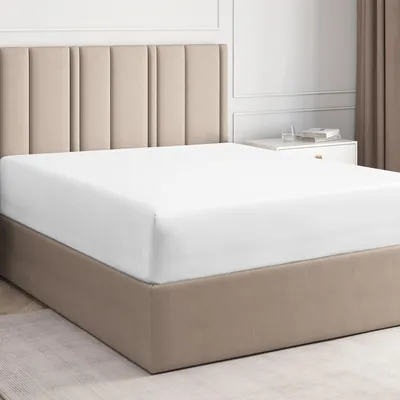 Obrázek produktu pro Bavlněné prostěradlo 160x200 cm, vyrobené ze 100% bavlny, bílé barvy