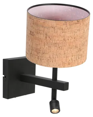 Zdjęcie produktu dla Kinkiet - czarny - Stang - metal tkanina - lampka łóżkowa - LED_E27 - 4350ZW - Steinhauer