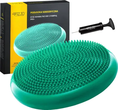 Produktbild von Sensomotorisches Kissen mit Pumpe, Luftkissen, Luftkissen, aufblasbar, 33 cm, Balancekissen, Trainingskissen | Minze