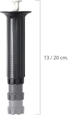 Obrázok produktu pre Pevná, nastaviteľná noha 13/20 cm. Čierna