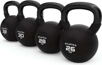 Produktbild von ATLETICA Kettlebell Set | Muscle & Power | 26kg 28kg 30kg 32kg | Ideal für ein Muskel Aufbautraining | hochwertiger Look & Feel