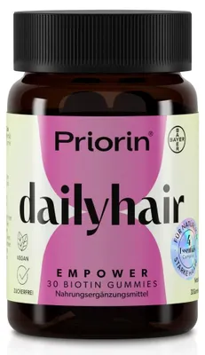 Produktbild von Priorin dailyhair Empower Biotin Gummies für natürlich starke Haare, 30 St. Gummidrops