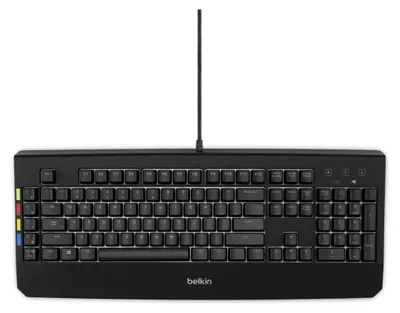 Zdjęcie produktu dla Belkin F1DN008KBD, Pełnowymiarowy (100%), Przewodowa, USB, QWERTY, Czarny