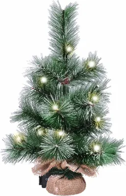 Immagine prodotto di Albero di Natale Solight 45cm, 15LED, 3x AA, timer IP44