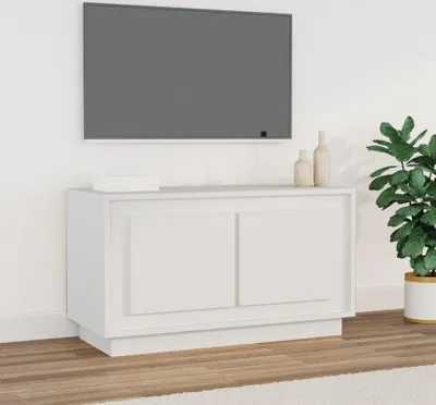 Zdjęcie produktu dla The Living Store szafka pod telewizor biała 80x35x45 cm materiał drewnopochodny