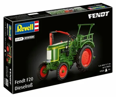 Produktbild von Revell Steckbausatz Fendt F20 Dieselroß Traktor Click System, 91 Teile, 1:24, 07828