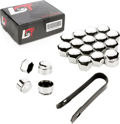 Produktbild von 20x Radschrauben Kappen Set 17 mm Chromfarben Diebstahlhemmend für BMW MINI