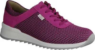 Produktbild von Finn Comfort Cerritos, Pink, Damen-Schnürschuh, Leder/Textil, City Sport - Damenschuhe Bequeme Schnürschuhe, Mehrfarbig, leder/textil (koza/nubuk)