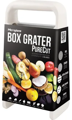 Produktbild von Microplane Box Grater / Vierkantreibe PureCut – 5-in-1 – Cashmere Beige