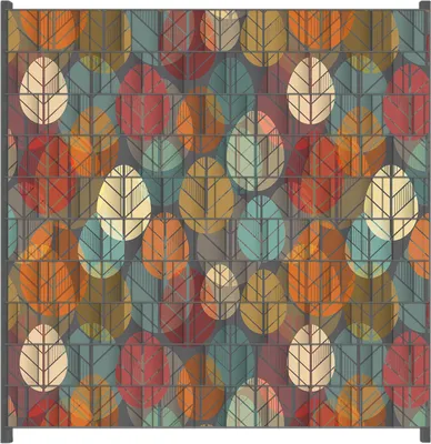 Produktbild von Wallario Zaunsichtschutz mit Motiv Bunte Blätter in Herbstlaune für Ein- und Doppelstabmatten Zäune in der Größe 200 x 200 cm