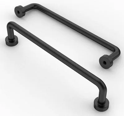 Produktbild von Famanu Möbelgriffe Schwarz Zinklegierung 128 mm Bohrabstand - 10 Stück