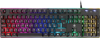 Produktbild von Deltaco Gaming GAM-021-RGB, Kabelgebunden, USB, Membran Key Switch, QWERTY, RGB-LED, Schwarz