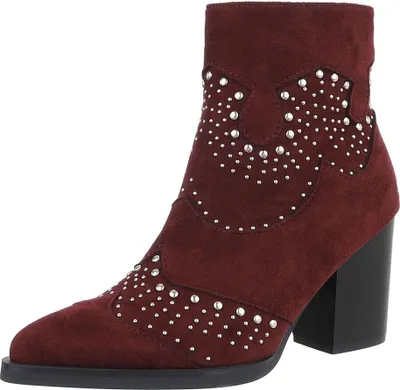 Produktbild von Ital-Design Damen Stiefeletten High-Heel Stiefeletten Leicht gefüttert Wildlederoptik Western- & Bikerboots 88489502 Weinrot Gr.  41