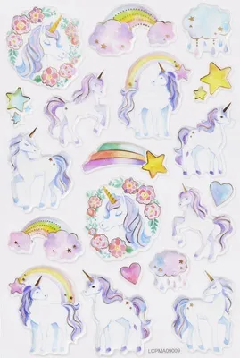Produktbild von Glossy-Sticker Einhorn