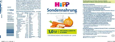 Obrázok produktu pre Hipp tube feed normocaloric 12x500ml kuracie mäso, mrkva a tekvica