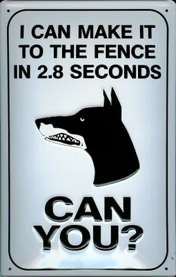 Produktbild von Blechschild Wachhund Zaun Dog Fence Hund Warnschild Schild Funschild