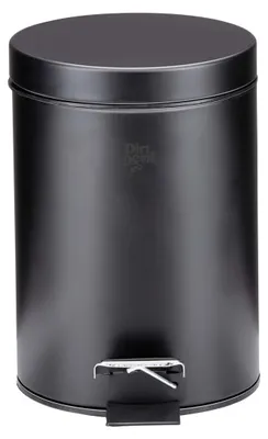Produktbild von Dirt Devil Treteimer 3 Liter Badezimmer oder Toilette Herausnehmbares Innenfach Schwarz