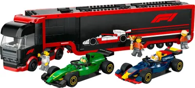 Image de LEGO City Camion F1 avec les voitures RB20 et AMR24 60476