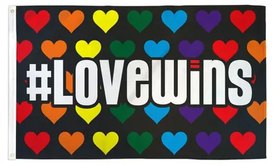 Regenbogen Love Wins Flagge 150x90 cm Polyester 100D