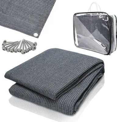 Immagine prodotto di Tappeto per tende da sole Clanmacy, tappeto per tende, protezione del prato, molte dimensioni, grigio, 250*250CM