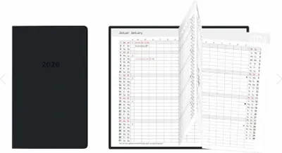 Produktbild von Idena Taschenplaner 2026 Leporello schwarz