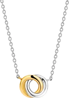 Produktbild von 3915SY/42 Collier verschlungene Kreise bicolor vergoldet 3915SY/42 Ti Sento Milano