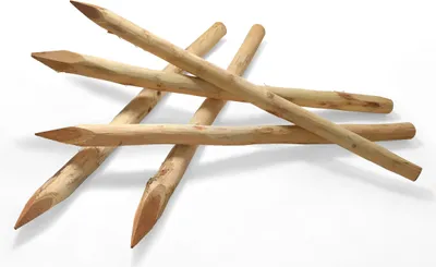 Produktbild von Zaunpfosten Akazie 6-8 cm - Holzpfosten aus Solidem und Robusten Hartholz 120cm Länge
