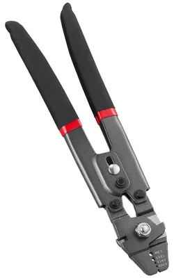 Produktbild von Crimpzange - Draht Quetschzange - Für 0,1–2,2 mm Seil - 4 Backengrößen - Mit Kabelschneider - 160 Aluminiumhülsen