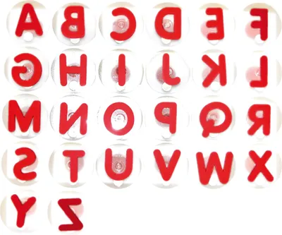 Produktbild von EDUPLAY 220-004 Riesenstempel Großbuchstaben, rot, 26-teilig (1 Set)