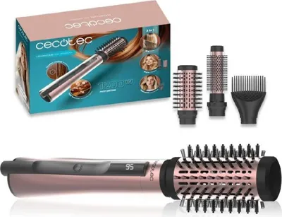 Obrázek produktu pro Cecotec CeramicCare 3in1 AirBrush, Více stylů, Airflow, Růžová, 1200 W, AC, 3,3 cm