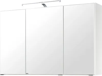 Produktbild von Spiegelschrank 100cm weiß PADUA-03 LED-Aufbauleuchte, B/H/T ca. 100/64/20 cm