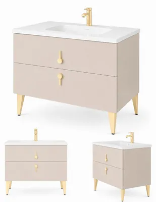 Image de Meuble sous-vasque salle de bain - 60 cm - Blanc - NORVA